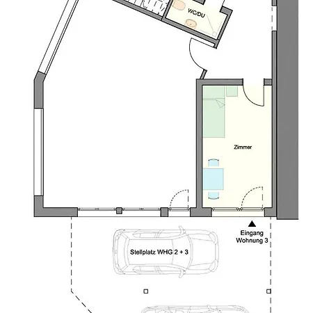 1 Mit Bad Ohne Kueche, 1 Person, 15 Qm, Direkt An Der Aach Singen